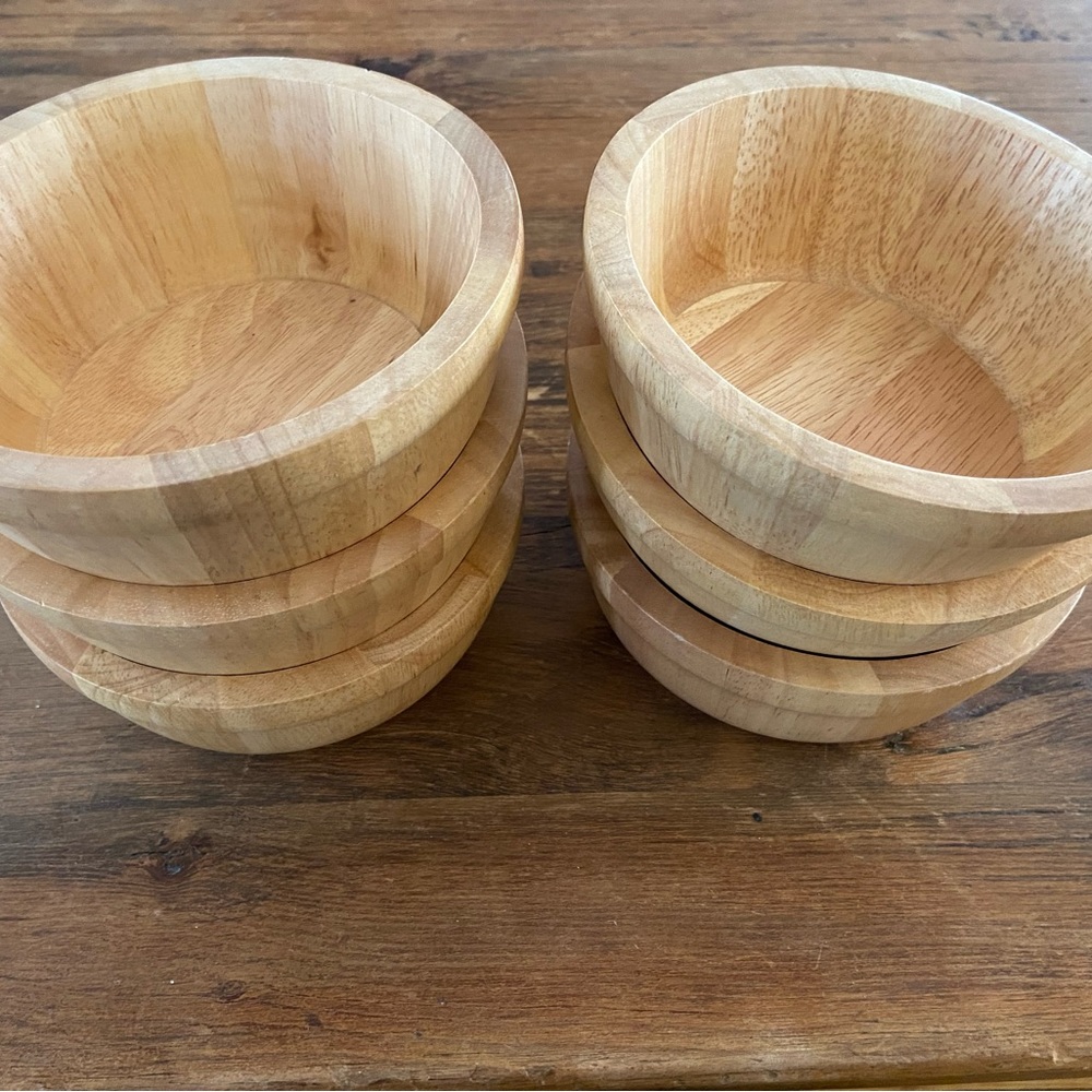 Woodward and Charles Elan Wooden Salad Bowls
